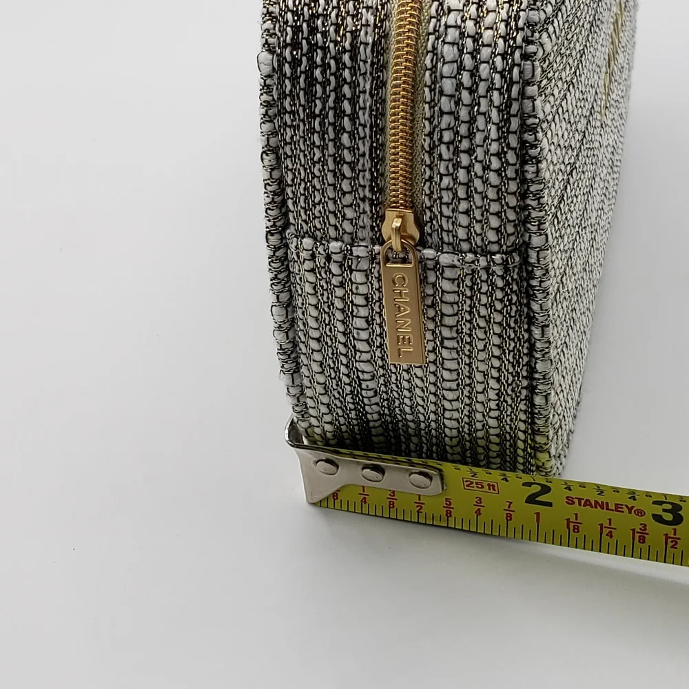 Authentic Chanel cosmetic make up pouch bag